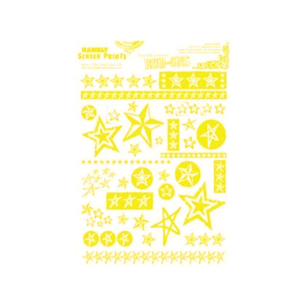 Hambly Screen Prints - Rub-Ons Stars - Yellow*