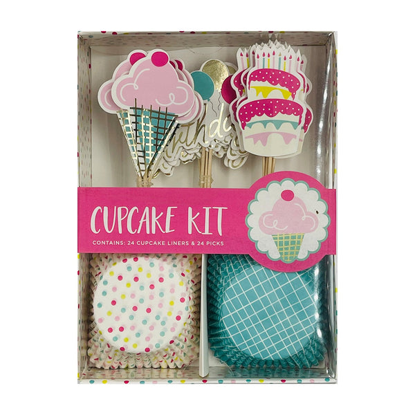 Poppy Crafts Icecream Happy Birthday Cupcake Kit 48pcs