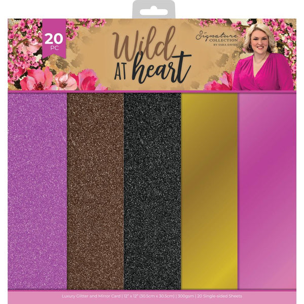 Crafter's Companion Sara Signature Luxury Glitter & Mirror Card Pack Wild At Heart*