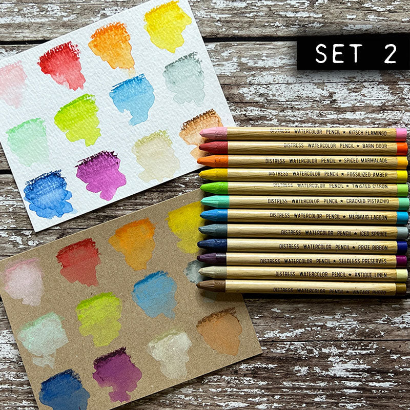 Tim Holtz Distress Watercolour Pencils 12 pack - Set 2