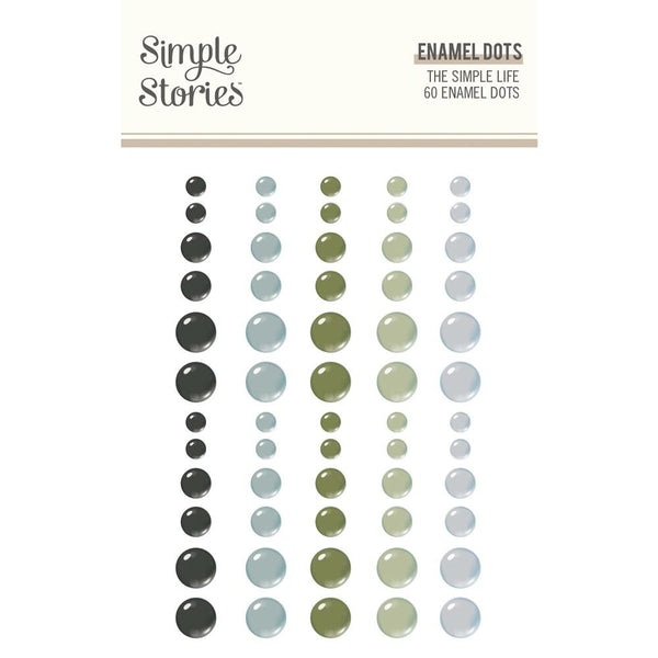 Simple Stories - The Simple Life - Enamel Dots Embellishments 60 pack