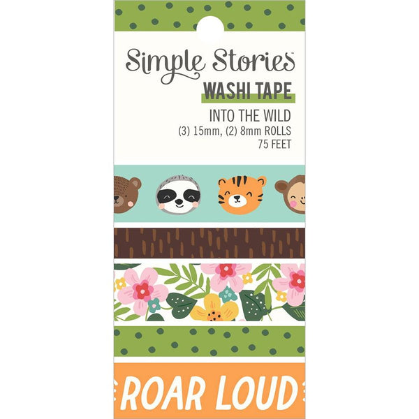 Simple Stories Into The Wild Washi Tape 5 pack*