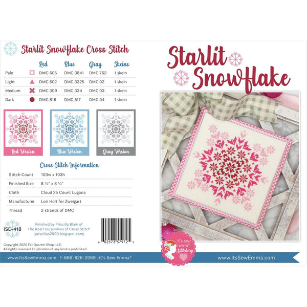 It's Sew Emma Cross Stitch Pattern - Starlit Snowflake