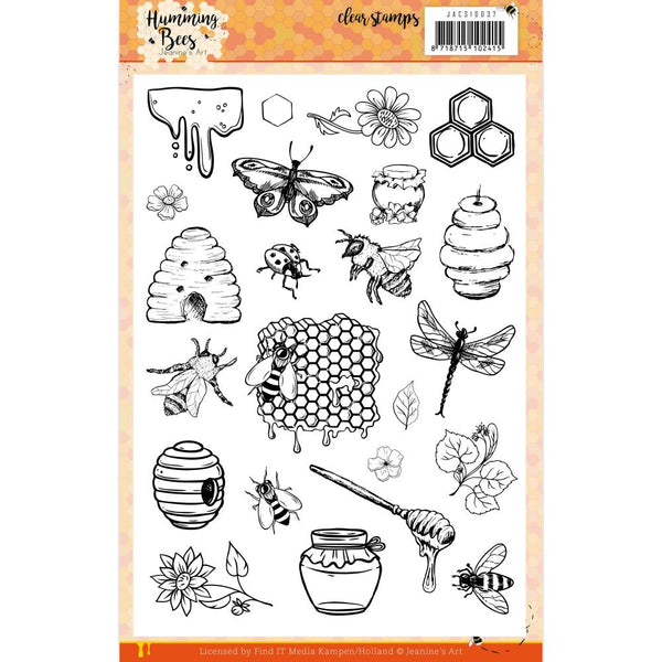 Find It Trading Jeanine's Art Clear Stamps - Humming Bees