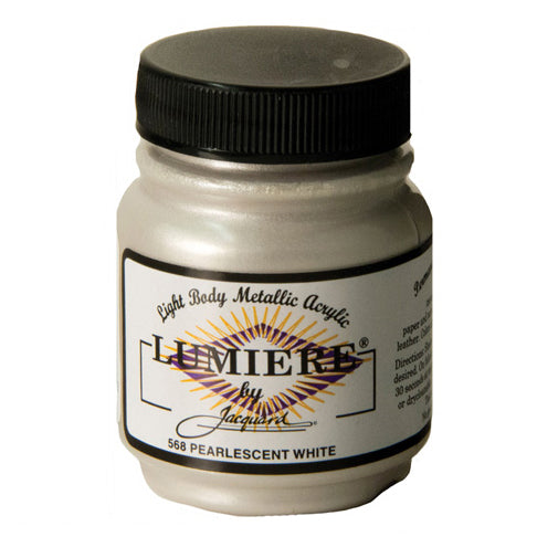 Jacquard Lumiere Metallic Acrylic Paint 2.25oz - Pearlescent White