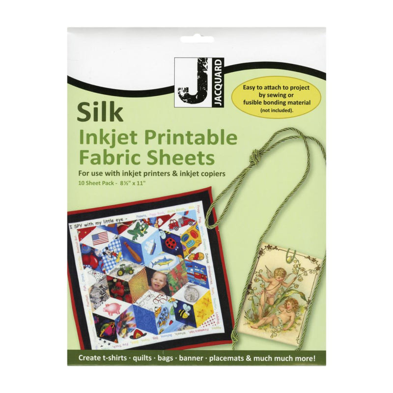 Printed Treasures ink-jet Fabric Sheets 8.5in x 11in 10 pack 100% Silk Habotai*