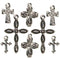 Jewellery Basics Metal Charms - Silver & Black Crosses 8 pack