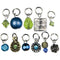 Jewellery Basics Metal Charms - Aqua Glass & Metal Bead Cluster 11 pack*