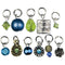 Jewellery Basics Metal Charms - Aqua Glass & Metal Bead Cluster 11 pack