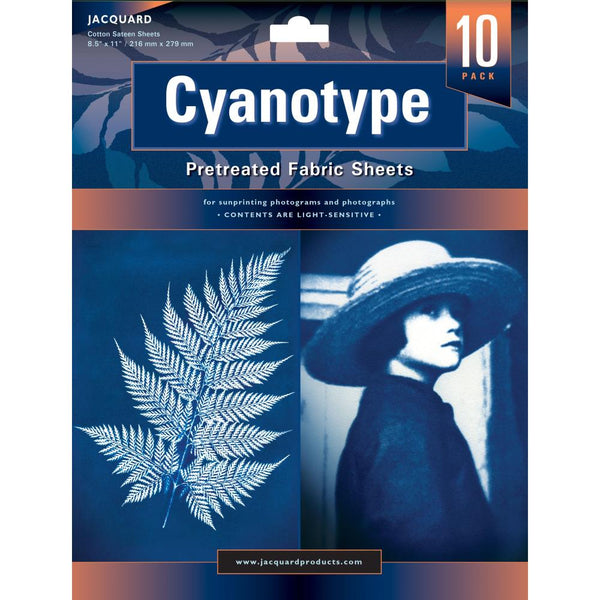 Jacquard Cyanotype Pretreated Fabric Sheets 8.5"x 11" 10 pack