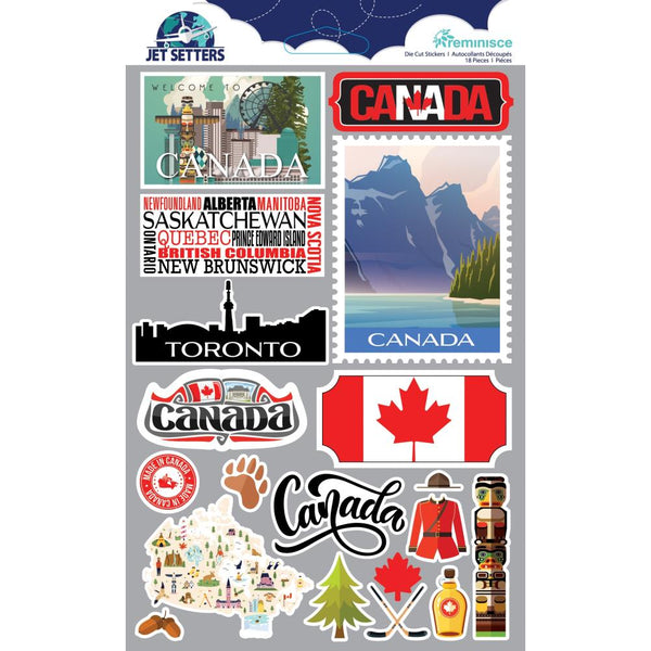 Reminisce Jet Setters 3.0 Dimensional Stickers - Canada