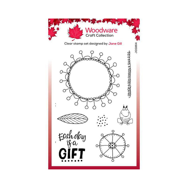 Woodware Clear Stamp 4"x 6" - Petal Doodles - It's A Gift*