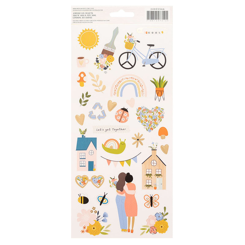 Jen Hadfield Reaching Out Cardstock Stickers 6in x 12in 62 Pack - Icons