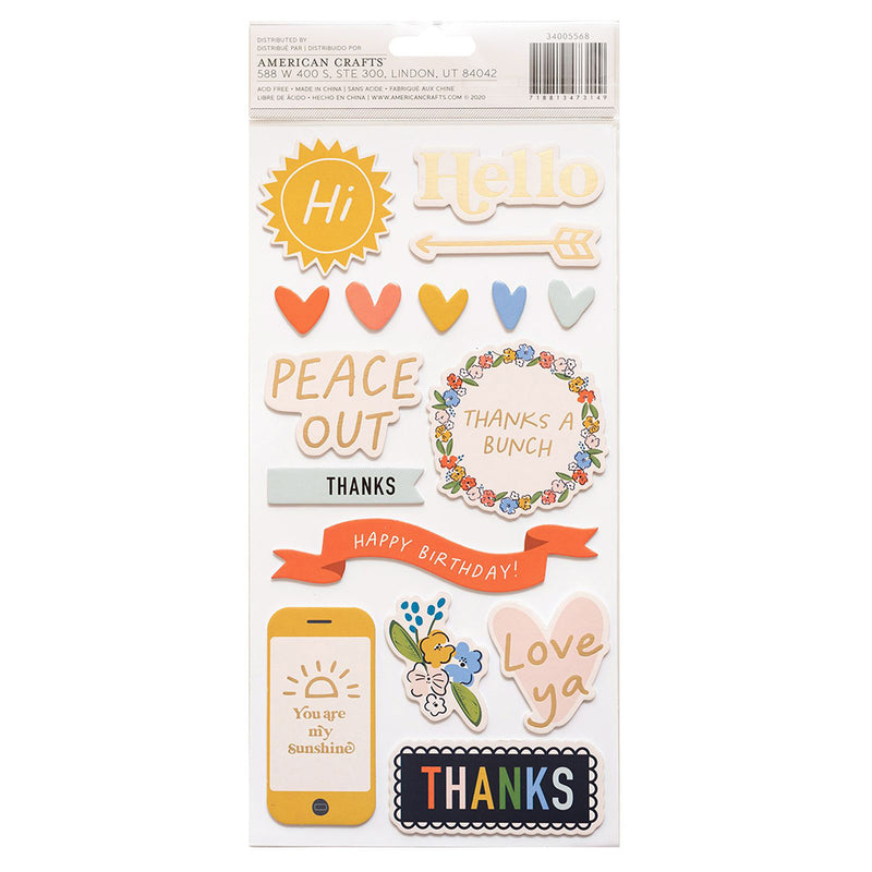 Jen Hadfield Reaching Out Thickers Stickers 29 Pack - Phrase*