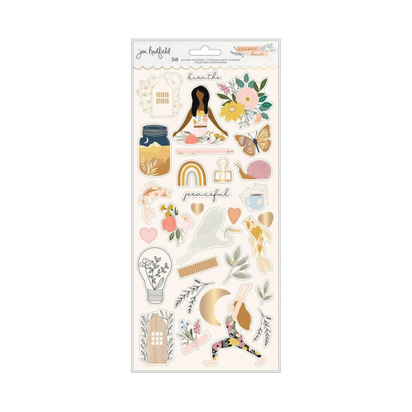 Jen Hadfield Peaceful Heart Cardstock Stickers 6"X12" 58 Pack - Icons*