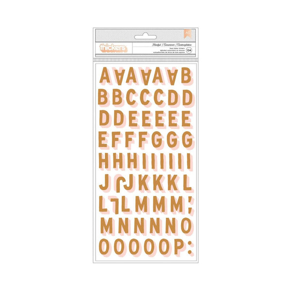 Jen Hadfield Peaceful Heart Thickers Stickers 134 Pack - Alphabet