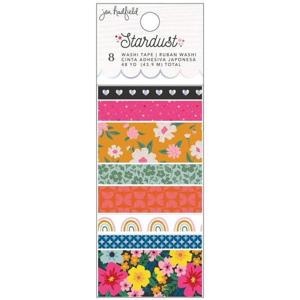 Jen Hadfield Stardust Washi Tape 8 pack with Silver Foil