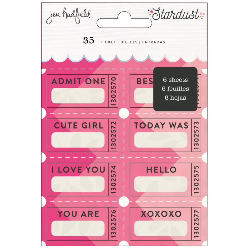 Jen Hadfield Stardust Ticket Book 6 pack with Silver Foil Accents*