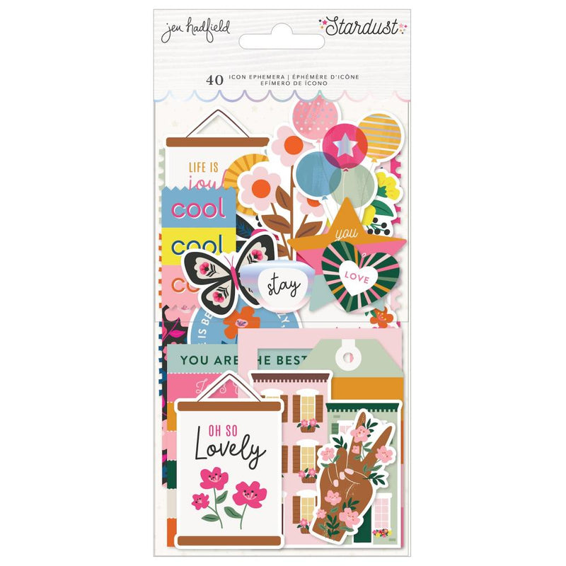 Jen Hadfield Stardust Ephemera Cardstock Die-Cuts with Silver Foil Accents*