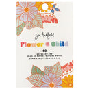 Jen Hadfield Flower Child Notecards 3"X4" 40 pack  with Silver Holographic Foil