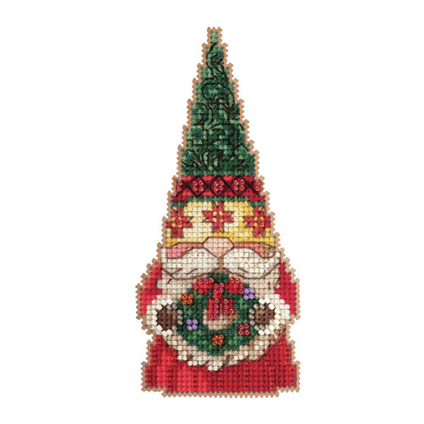 Mill Hill/Jim Shore Counted Cross Stitch Kit 2.5"x 5" - Gnome With Wreath*