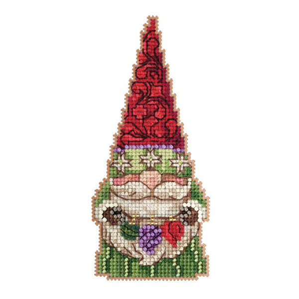 Mill Hill/Jim Shore Counted Cross Stitch Kit 2.5"x 5" - Gnome With Ornaments*