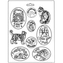 Stamperia Soft Maxi Mould 8.5"X11.5" Cats, Orchids & Cats*