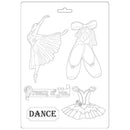 Stamperia Soft Maxi Mold 8.5"X11.5" - Dancer, Passion*