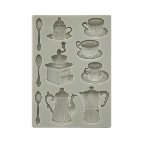 Stamperia Silicone Mould A5 - Coffee And Chocolate - Cups