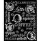 Stamperia Stencil 7.87"x 9.84" - Coffee And Chocolate - Cappuccino