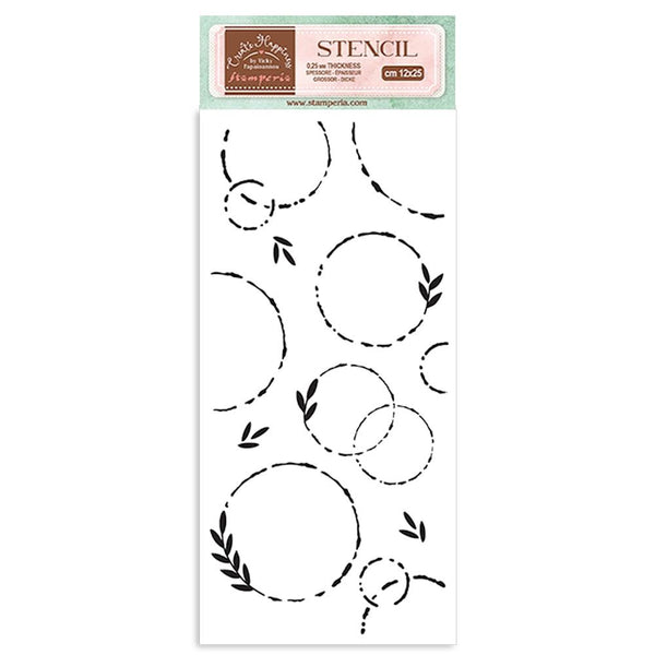 Stamperia Stencil 4.72"X9.84" Create Happiness - Welcome Home Garlands