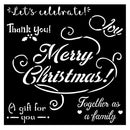 Stamperia Stencil 7"X7" - Merry Christmas