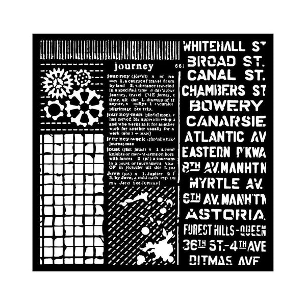 Stamperia Stencil 7"x 7" - Voyages Fantastiques - Mixed Patterns*