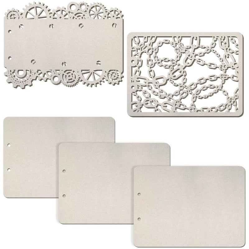 Ciao Bella Album Binding Art Shaped & Carved Pages 5 pack - Chains, 8.625"X6.25"*
