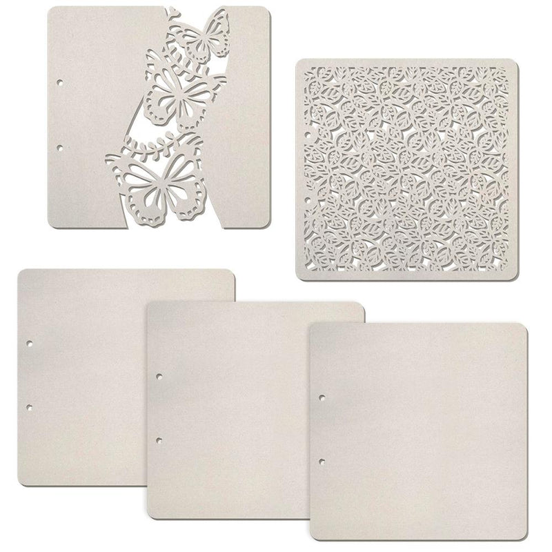 Ciao Bella Album Binding Art Shaped & Carved Pages 5 pack - Butterflies, 8.625"X8.625"