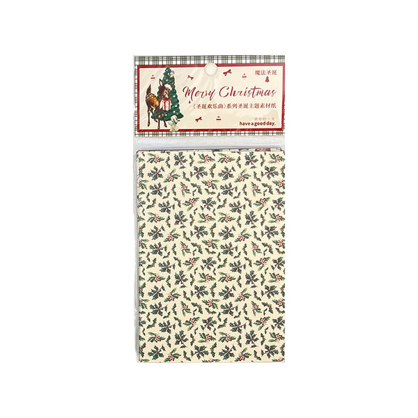 Poppy Crafts Christmas scrapbooking paper collection 50 pack  - Christmas Holly