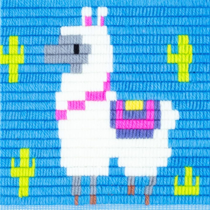 Lion Brand Paint-By-Stitches Kit 8"X8" - Llama*