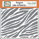 Echo Park Stencil 6"X6" Zebra Stripes, Little Explorer