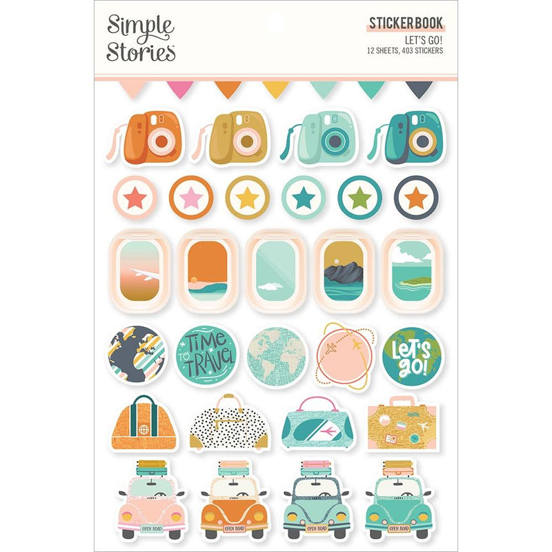 Simple Stories Sticker Book 12/Sheets-Simple Vintage 'Tis The Season