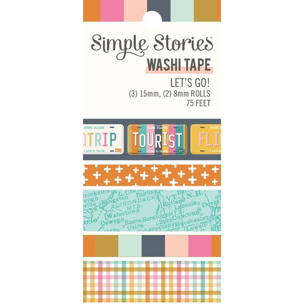 Simple Stories Let's Go! Washi Tape 5 pack*