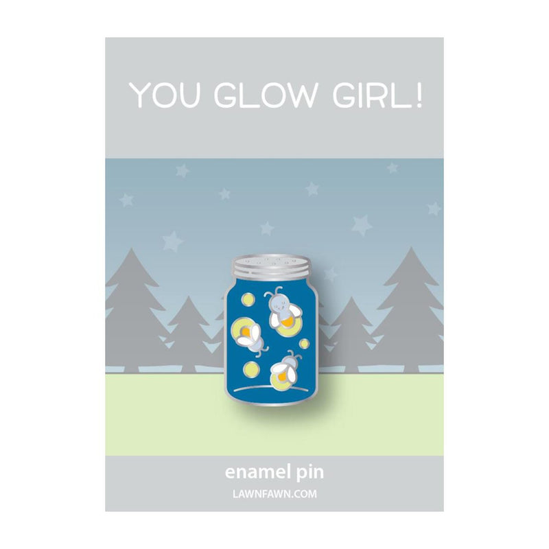 Lawn Fawn Enamel Pin - You Glow Girl