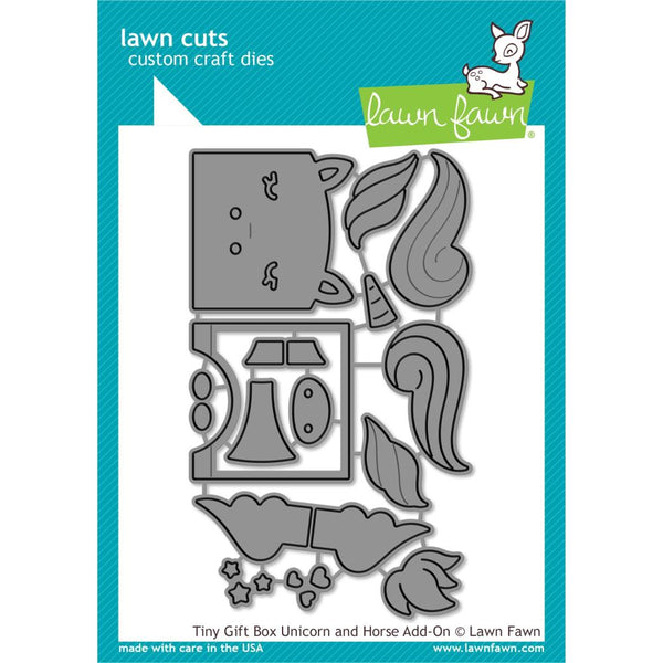 Lawn Cuts Custom Craft Die - Tiny Gift Box Unicorn & Horse Add-On