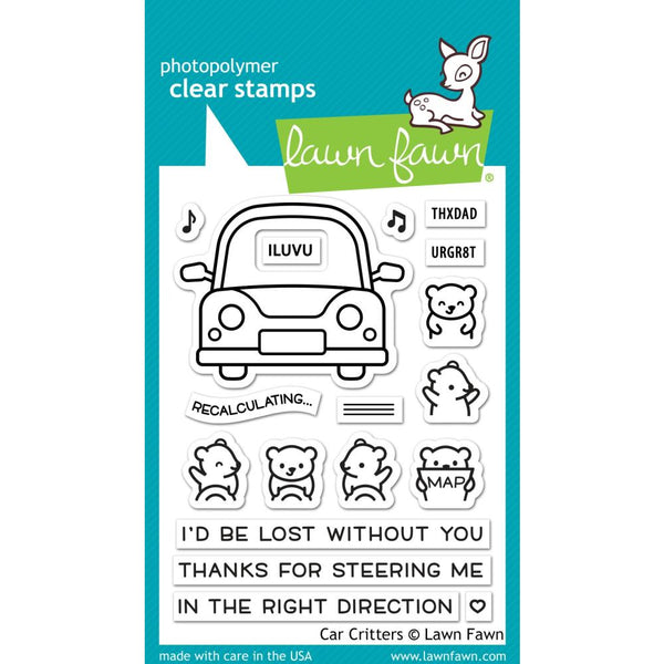 Lawn Fawn Clear Stamps 3in x 4in - Car Critters
