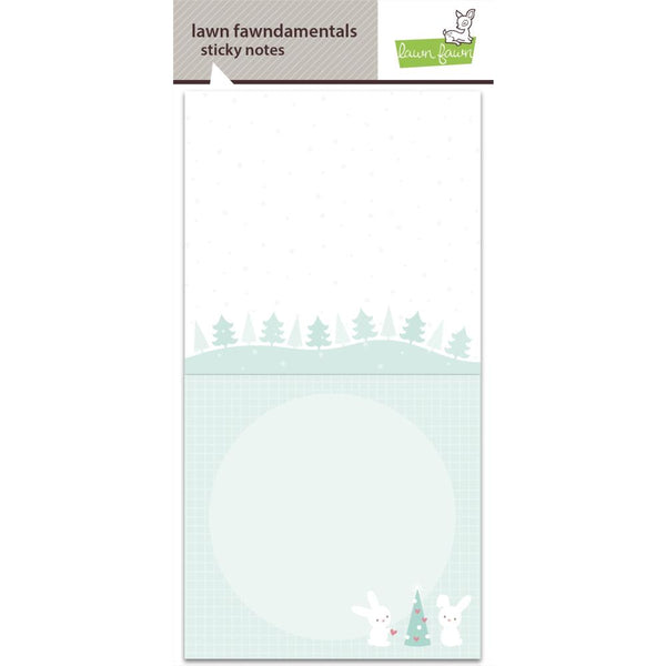 Lawn Fawn Sticky Notes 3in x 2.875in 2 pack  - Let It Snow  with 50 Sheets*