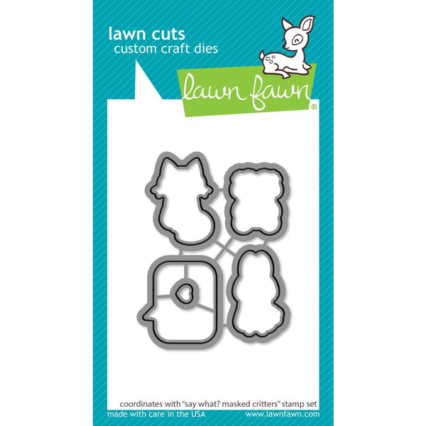 Lawn Cuts Custom Craft Die - Say What? Masked Critters