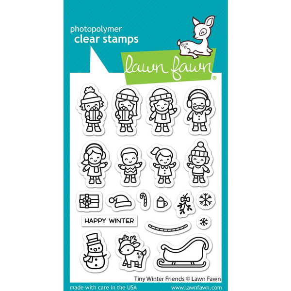 Lawn Fawn Clear Stamps 3"x 4" - Tiny Winter Friends*