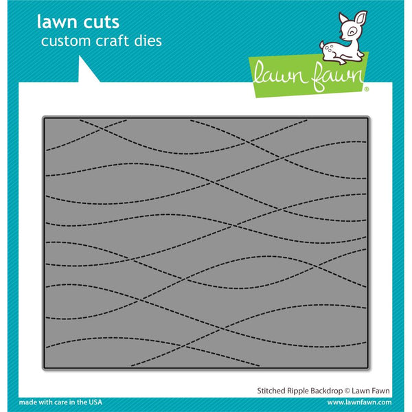 Lawn Cuts Custom Craft Die - Stitched Ripple Backdrop*