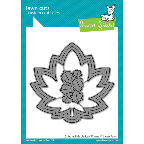 Lawn Cuts Custom Craft Die Stitched Maple Leaf Frame*