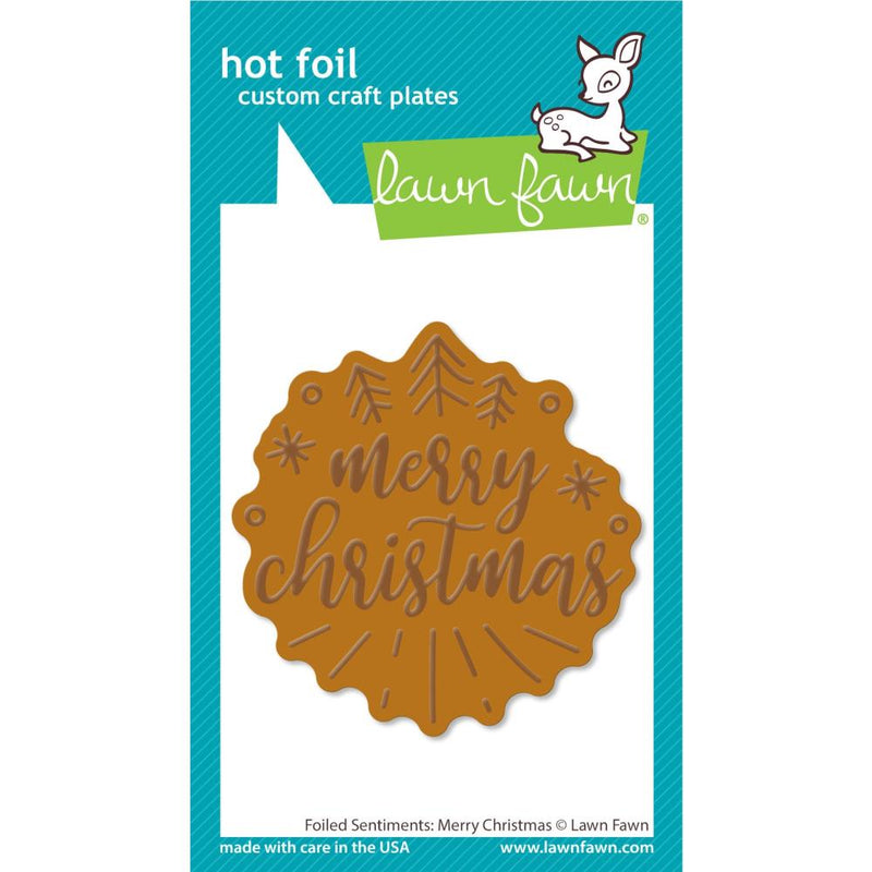 Lawn Cuts Hot Foil Plates Foiled Sentiments: Merry Christmas*