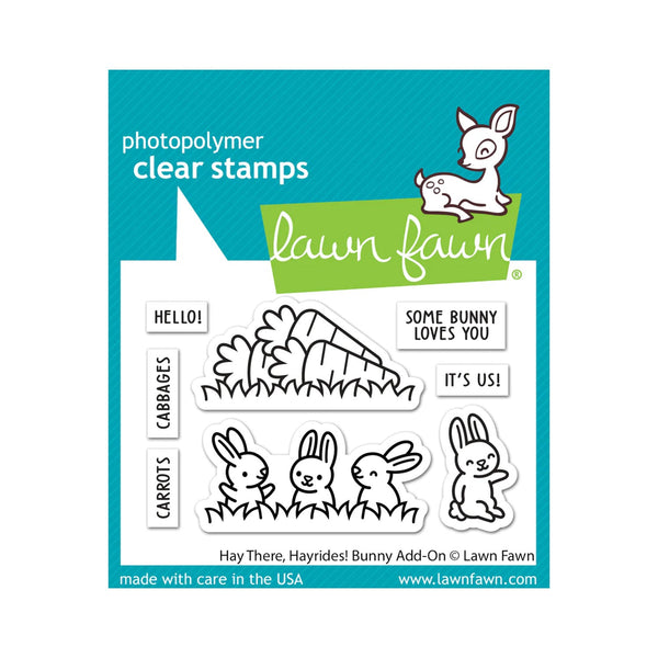Lawn Fawn Clear Stamp Set - Hey There, Hayrides! Bunny Add-On